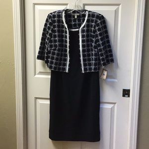 Black & white cocktail suit